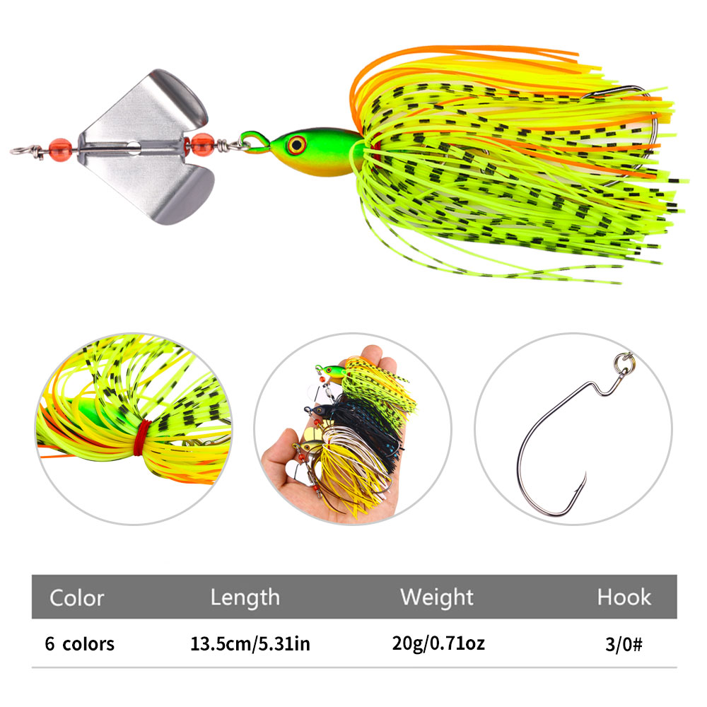 Buzzbait Fishing Lure with Rot - Fishing Lure Blade Bait recensione e prezzo