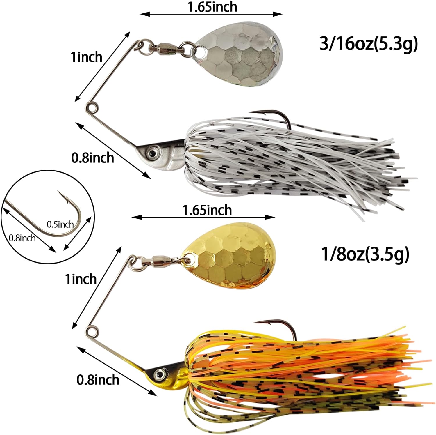 Eupheng Spinner Bait Spoon Wir - Fishing Lure Buzzbait recensione e prezzo