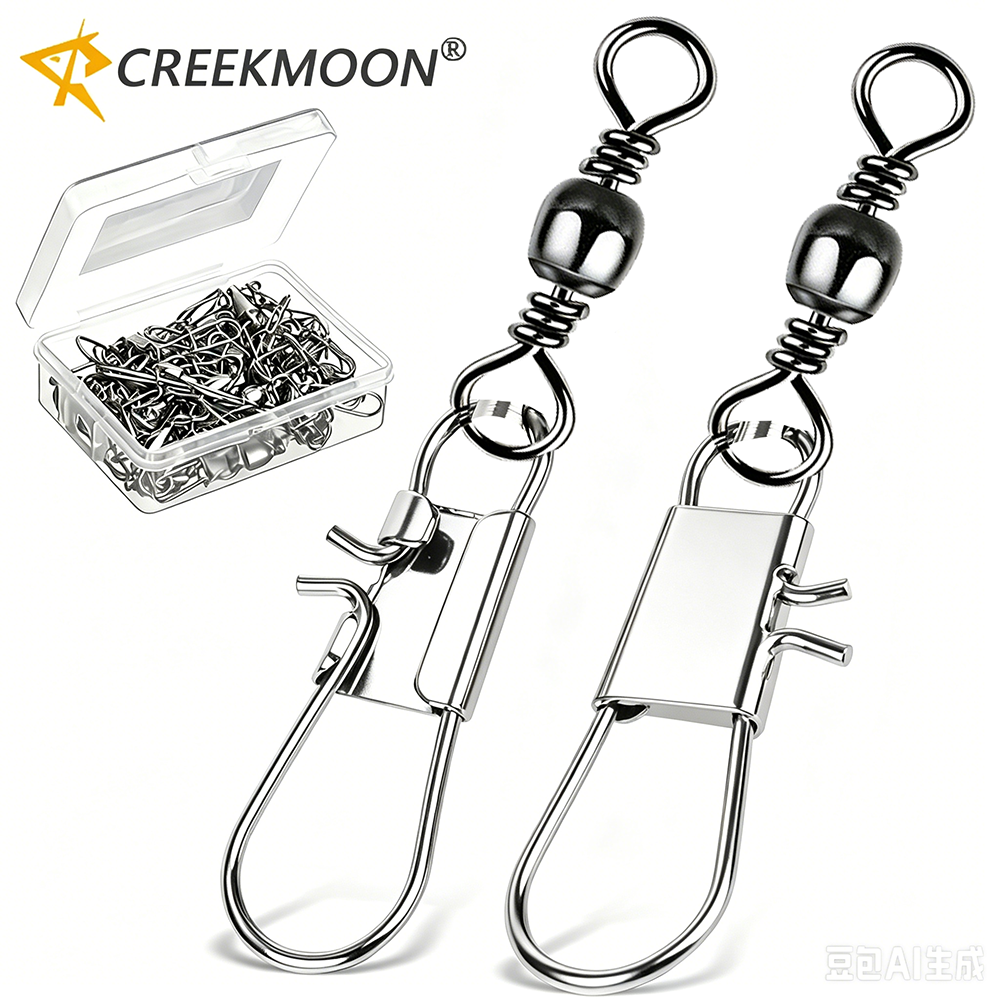 50Pc/box Stainless Steel Swive - Fishing Lure Box recensione e prezzo