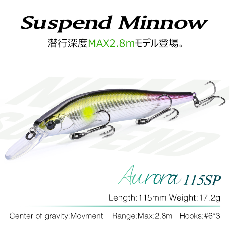 TSURINOYA 115mm 17.2g Suspendi - Fishing Lure Jerkbait recensione e prezzo