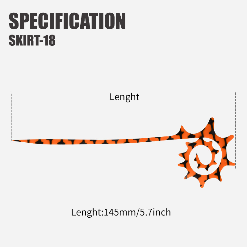 TEASER 5pcs SKIRT-18 145mm Sil - Fishing Lure Jig recensione e prezzo