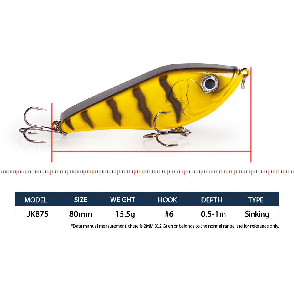 80mm/15.5g Muskies Jerkbait Pi - Fishing Lure Jerkbait recensione e prezzo