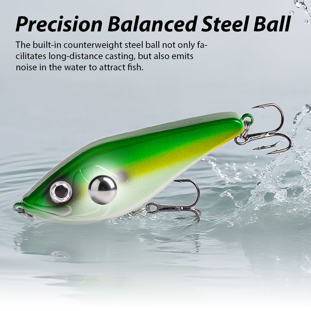 80mm/15.5g Muskies Jerkbait Pi - Fishing Lure Jerkbait recensione e prezzo