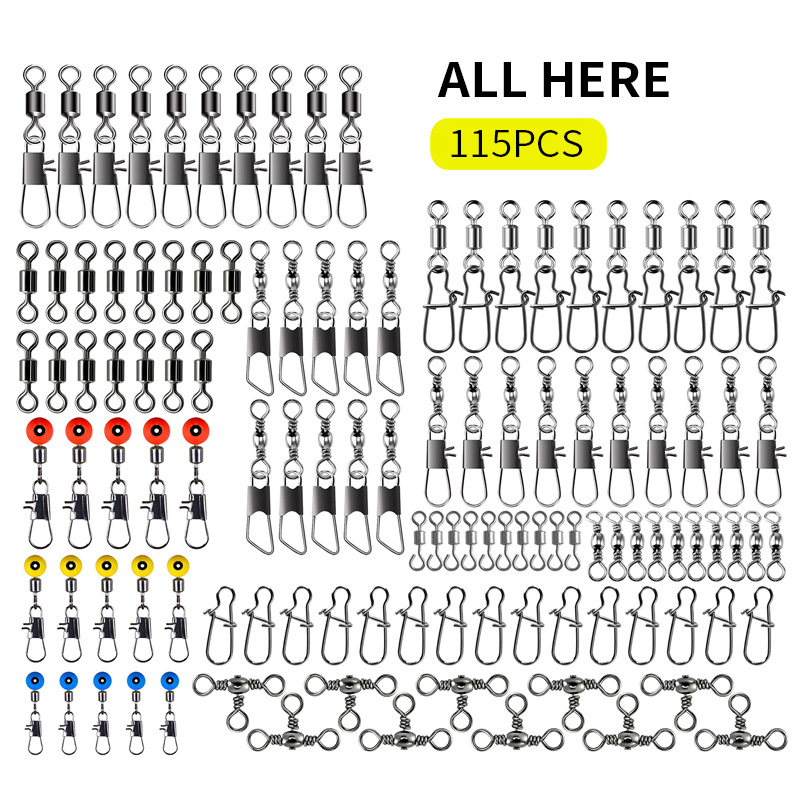 115pcs Fishing Swivel Connecto - Fishing Lure Box recensione e prezzo