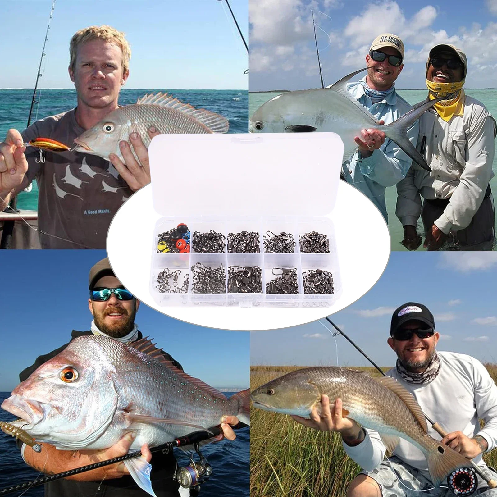 115pcs Fishing Swivel Connecto - Fishing Lure Box recensione e prezzo
