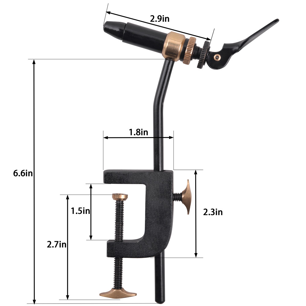 Rotary Fly Tying Vise Tool Saf - Fishing Lure Jig recensione e prezzo