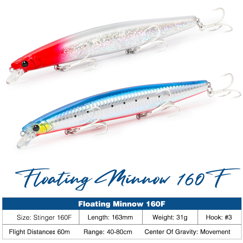 TSURINOYA 160F Floating Minnow - Fishing Lure Topwater recensione e prezzo