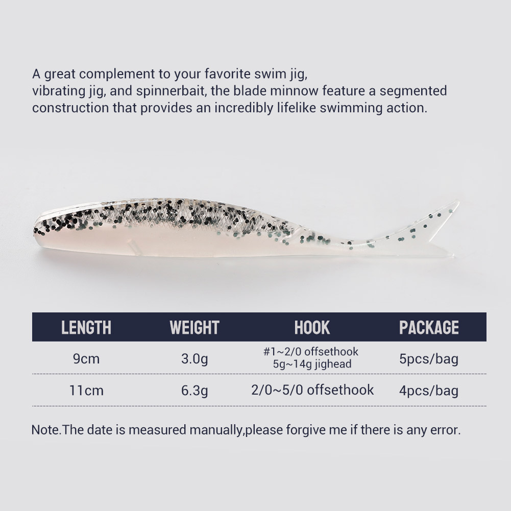 NOEBY Soft Lure Blade Minnow 9 - Fishing Lure Blade Bait recensione e prezzo