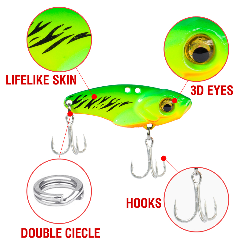 6PCS Metal VIB Lure 5g 7g 10g  - Fishing Lure Spoon recensione e prezzo