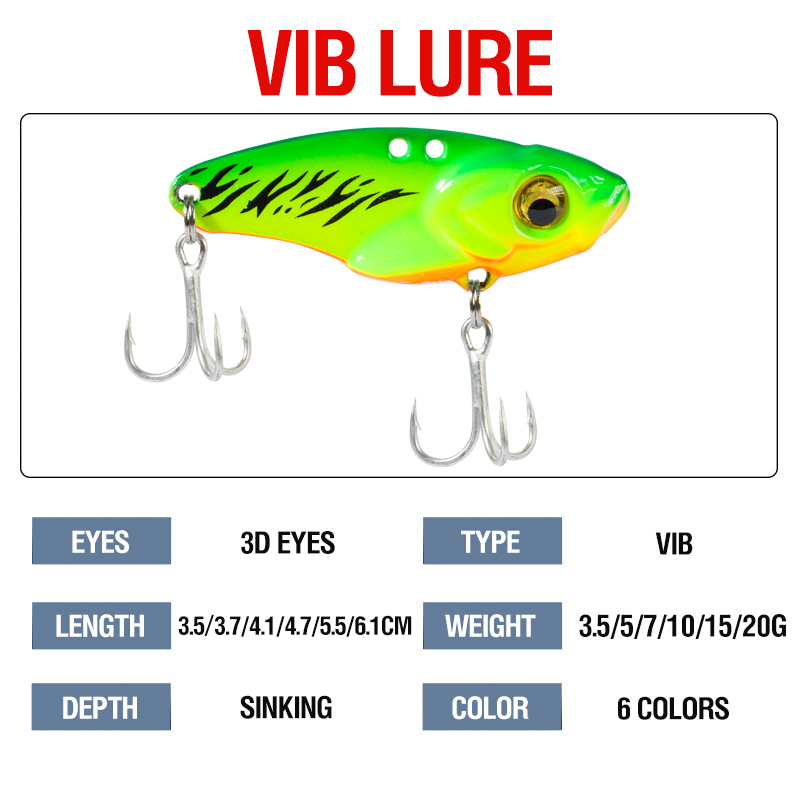 6PCS Metal VIB Lure 5g 7g 10g  - Fishing Lure Spoon recensione e prezzo