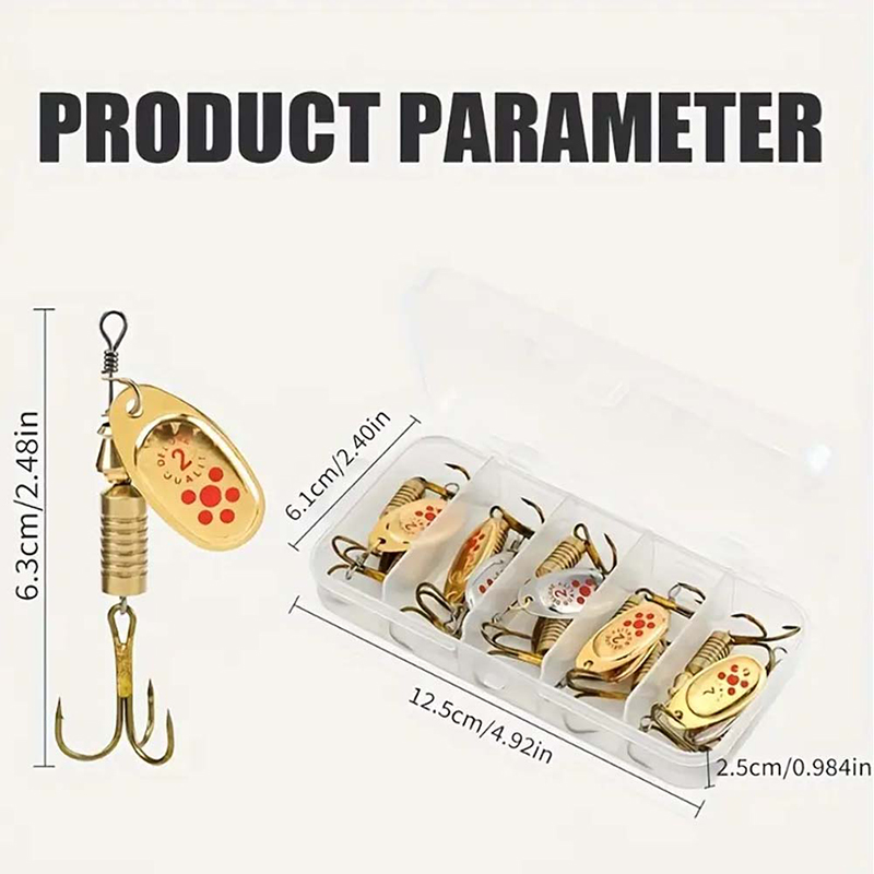 JSFUN 10pcs Spinner Lure Set w - Fishing Lure Blade Bait recensione e prezzo