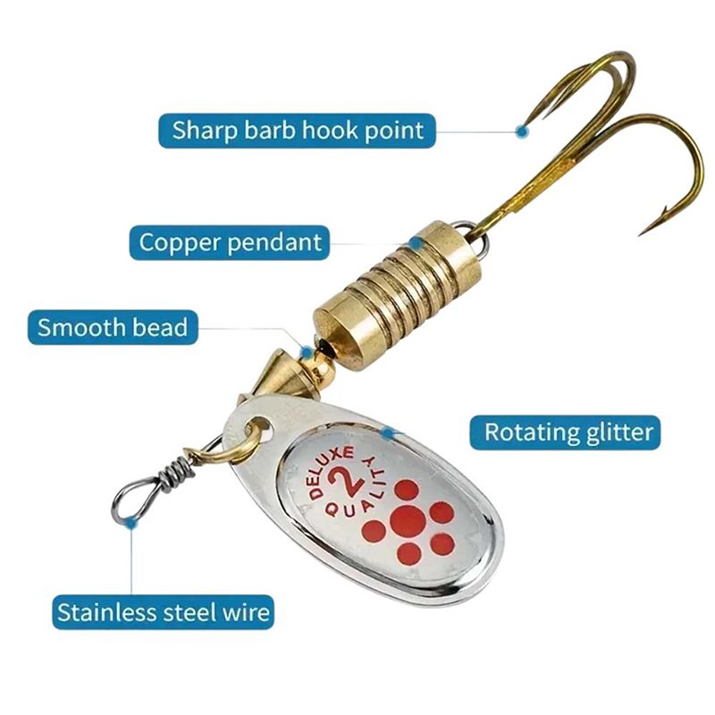 JSFUN 10pcs Spinner Lure Set w - Fishing Lure Blade Bait recensione e prezzo