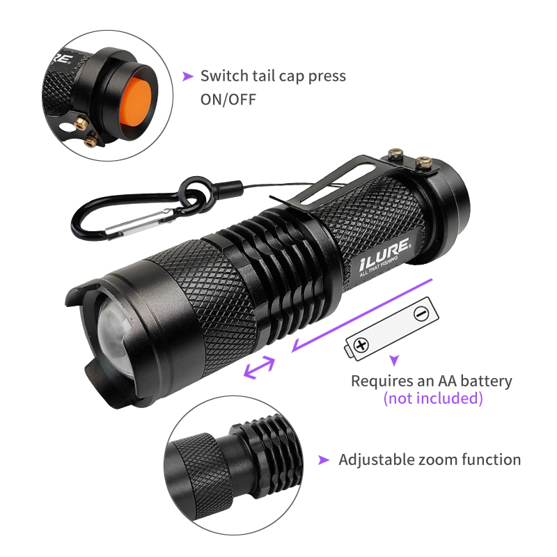 Mini UV Flashlight 395nm Ultra - Fishing Lure Making Kit recensione e prezzo