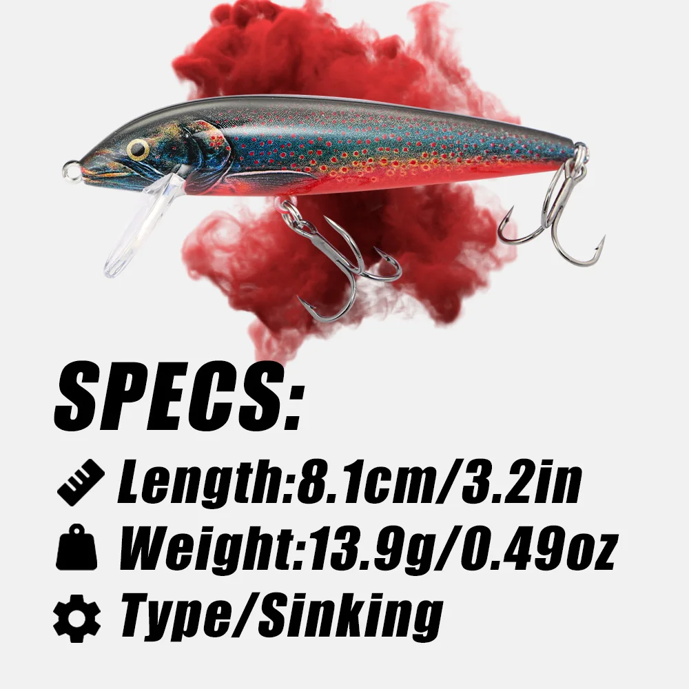 B&U 80mm Sinking Minnow Wobbli - Fishing Lure Jerkbait recensione e prezzo