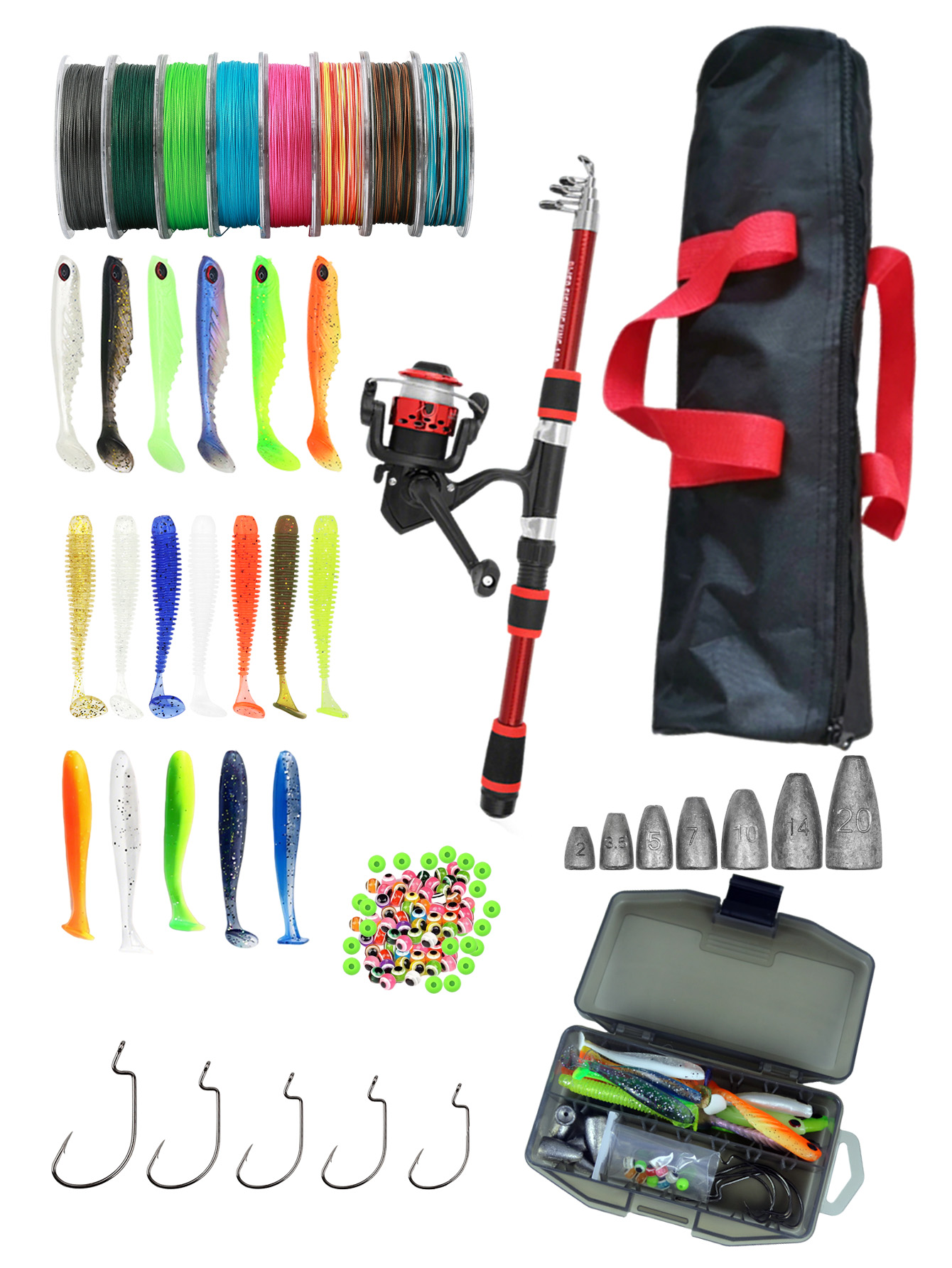Fishing Rod Reel Combos Collap - Fishing Lure Spinner recensione e prezzo