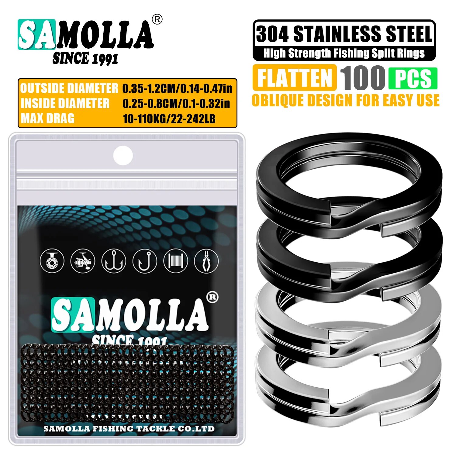 100pcs Fishing Split Rings Sta - Fishing Lure Making Kit recensione e prezzo