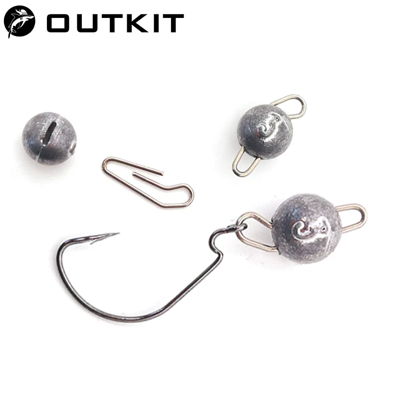 OUTKIT 10pcs/lot Lead Head Sin - Fishing Lure Accessories recensione e prezzo