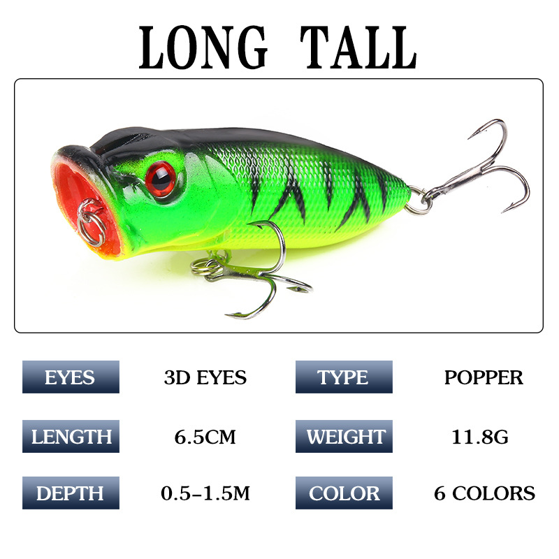 6pcs 6colors（opp bag）/5pcs 5co - Fishing Lure Popper recensione e prezzo